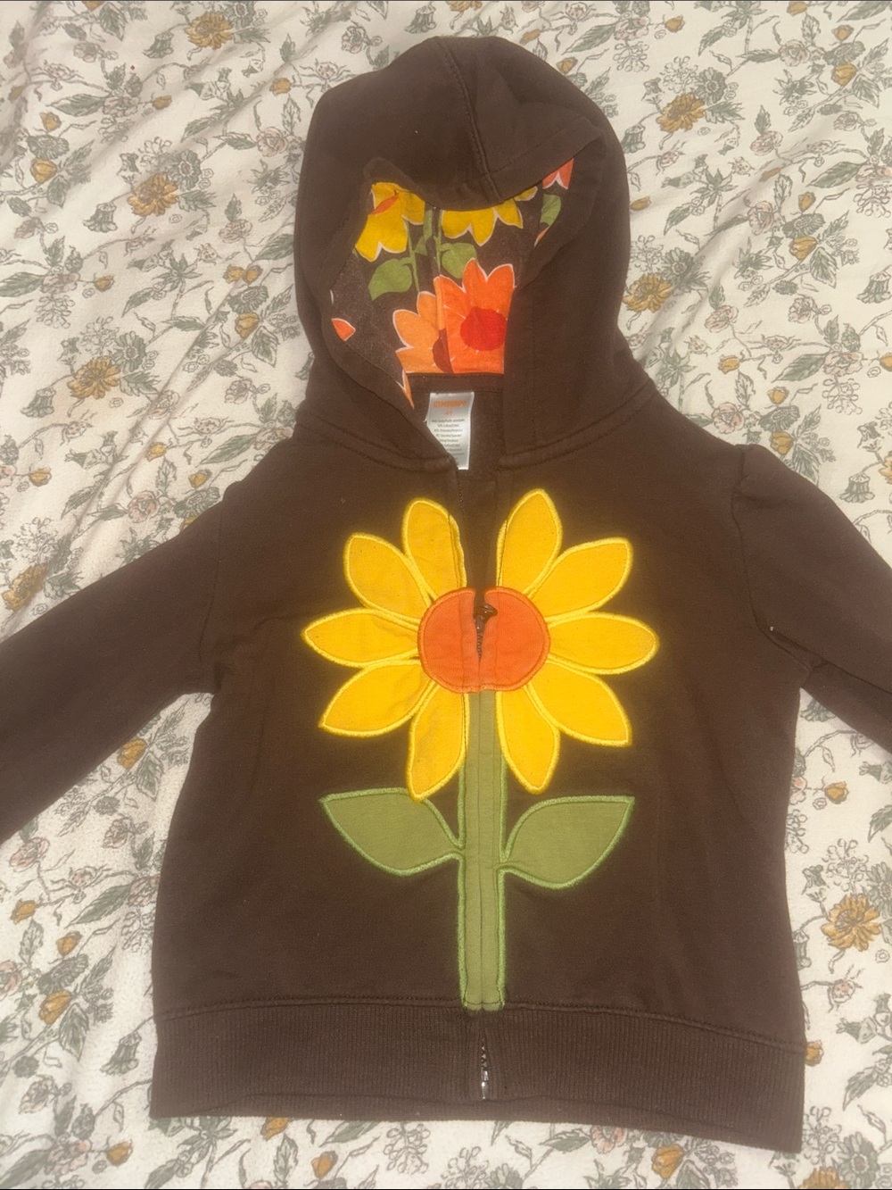 vintage Gymboree fall kids sunflower zip up